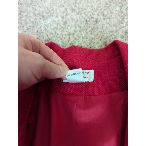 Vintage 1990s Preview Collection Petites Red Soft Blazer Jacket USA Union Made - Picture 7 of 11